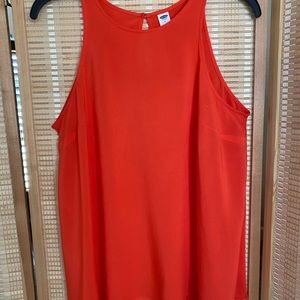 coral orange, sleeveless, perfect condition